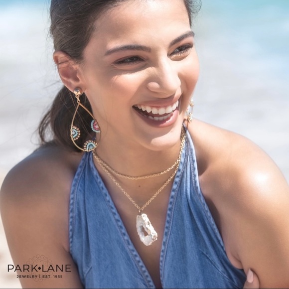 Park Lane Indie Earrings, Gold with colored beads, NWT, RETIRED - Picture 2 of 6